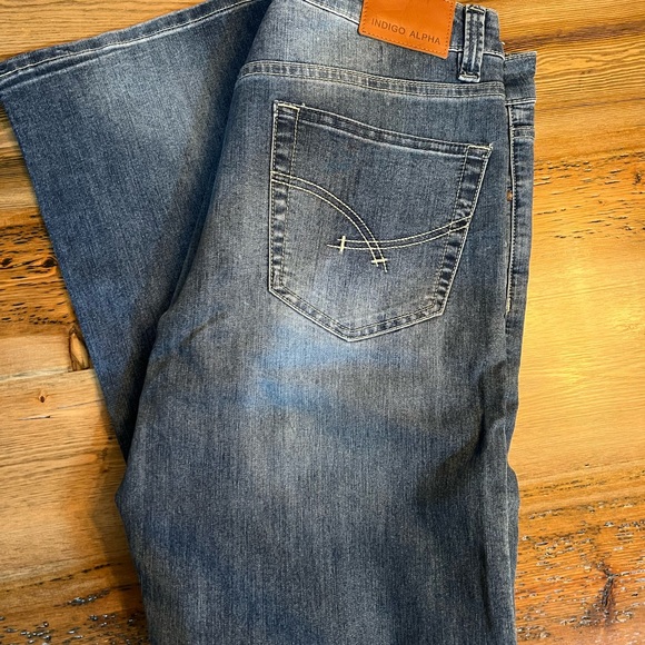 Indigo Alpha Mens Boot Cut Jeans 343 